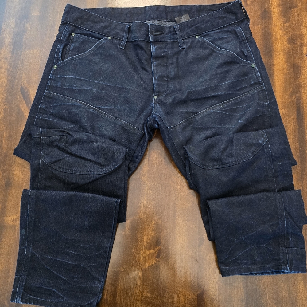 G Star Raw 5620 3d Low Rise 36 X30 Dark Blue Rinse